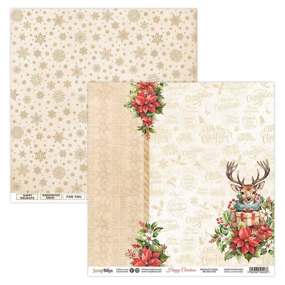 ScrapBoys Happy Christmas 12x12 Inch Paper Pad (SB-HACH-08) ScrapBoys Happy Christmas 12x12 Inch Paper Pad (SB-HACH-08)