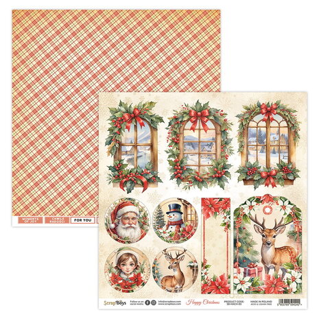 ScrapBoys Happy Christmas 12x12 Inch Paper Pad (SB-HACH-08) ScrapBoys Happy Christmas 12x12 Inch Paper Pad (SB-HACH-08)
