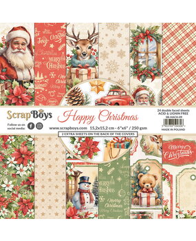 ScrapBoys Happy Christmas 6x6 Inch Paper Pad (SB-HACH-09) ScrapBoys Happy Christmas 6x6 Inch Paper Pad (SB-HACH-09)