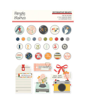 Simple Stories For The Record Decorative Brads (23528) Simple Stories For The Record Decorative Brads (23528)