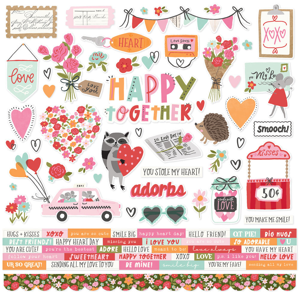 Simple Stories Heartstrings Cardstock Stickers (23601) Simple Stories Heartstrings Cardstock Stickers (23601)