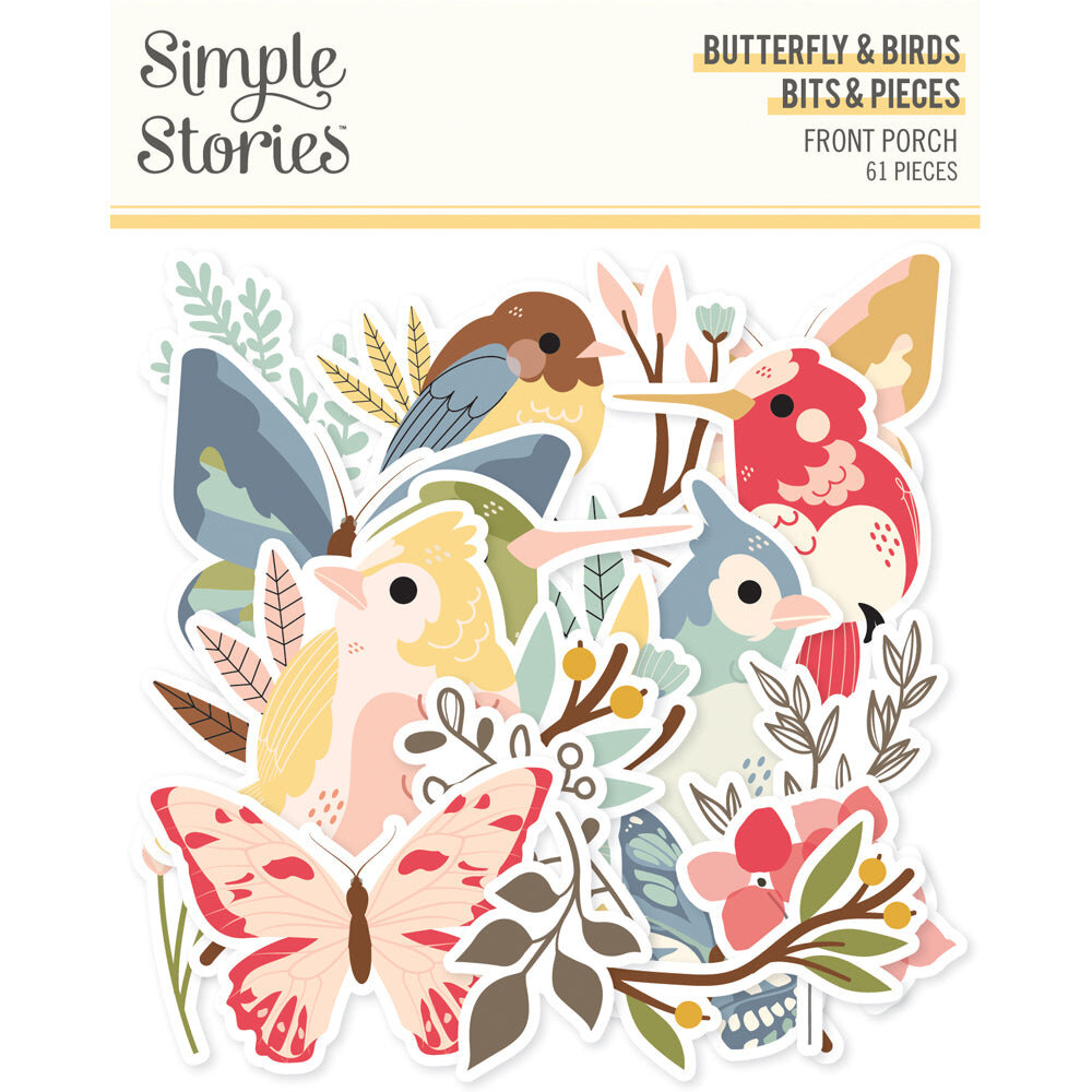 Simple Stories Front Porch Birds & Butterflies Bits (23821)ER Front Porch Floral Bits (23820) - Copy