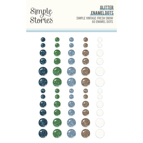 Simple Stories Simple Vintage Fresh Snow Glitter Enamel Dots (23728) Simple Stories Simple Vintage Fresh Snow Glitter Enamel Dots (23728)