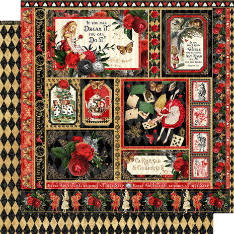 Graphic 45 Curiouser & Curiouser 8x8 Inch Collection Pack (4502936)