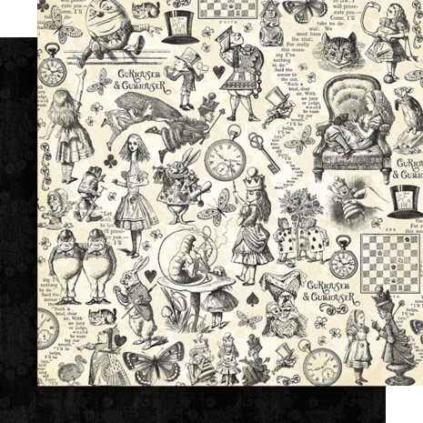 Graphic 45 Curiouser & Curiouser 12x12 Inch Patterns & Solids Paper Pack (4502939) Graphic 45 Curiouser & Curiouser 12x12 Inch Patterns & Solids Paper Pack (4502939)