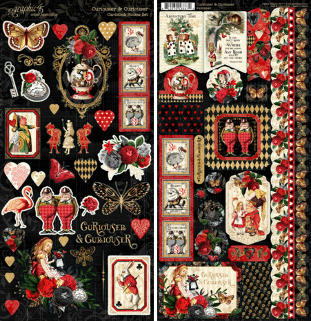 Graphic 45 Curiouser & Curiouser Sticker Set (4502940) Graphic 45 Curiouser & Curiouser Sticker Set (4502940)