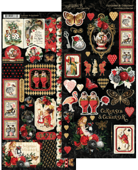 Graphic 45 Curiouser & Curiouser Sticker Set (4502940) Graphic 45 Curiouser & Curiouser Sticker Set (4502940)