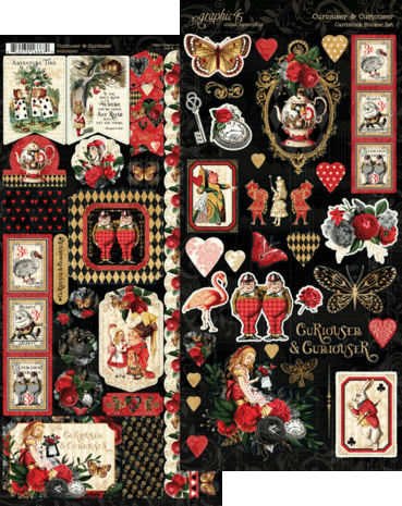 Graphic 45 Curiouser & Curiouser Sticker Set (4502940) Graphic 45 Curiouser & Curiouser Sticker Set (4502940)