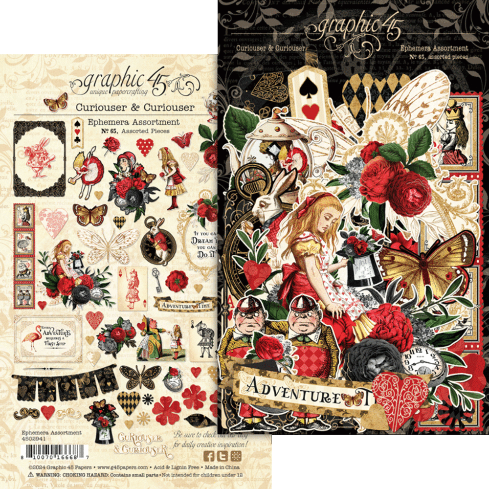 Graphic 45 Curiouser & Curiouser Ephemera Set (4502941) Graphic 45 Curiouser & Curiouser Ephemera Set (4502941)