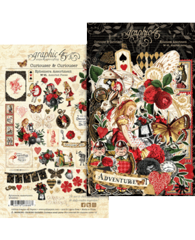 Graphic 45 Curiouser & Curiouser Ephemera Set (4502941) Graphic 45 Curiouser & Curiouser Ephemera Set (4502941)
