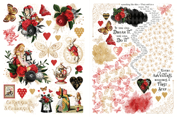 Graphic 45 Curiouser & Curiouser Rub-On Transfers (4502943)