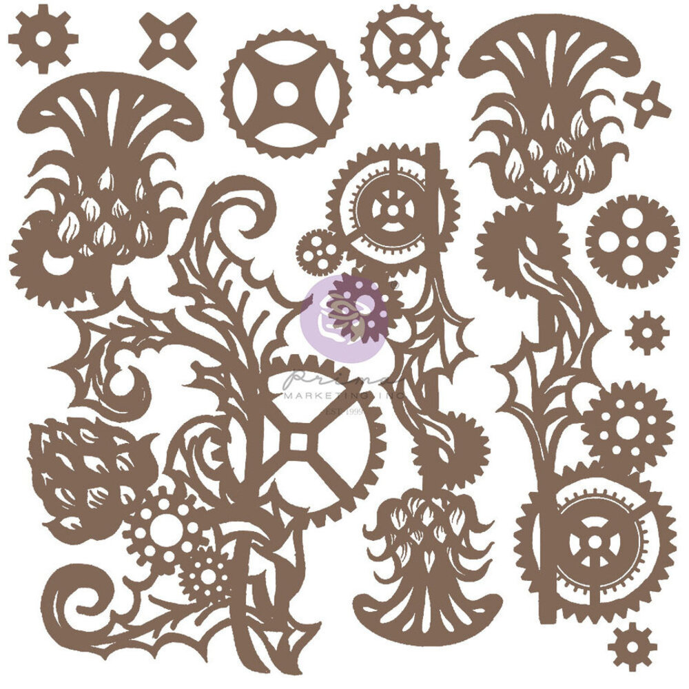 Prima Marketing Inc Finnabair Mechanical Thistle Decorative Chipboard (968908) Prima Marketing Inc Finnabair Mechanical Thistle Decorative Chipboard (968908)