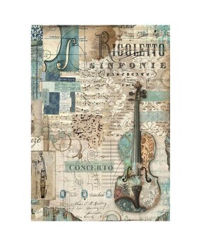 Stamperia Music A4 Rice Paper Violin (DFSA4965)* Stamperia Music A4 Rice Paper Violin (DFSA4965)*