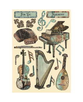 Stamperia Music Wooden Shapes A5 (KLSP175) Stamperia Music Wooden Shapes A5 (KLSP175)