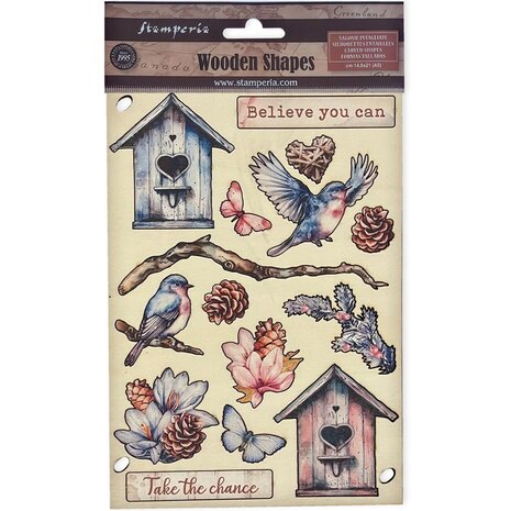 Stamperia Create Happiness Dewdrops Wooden Shapes A5 (KLSP176) Stamperia Create Happiness Dewdrops Wooden Shapes A5 (KLSP176)