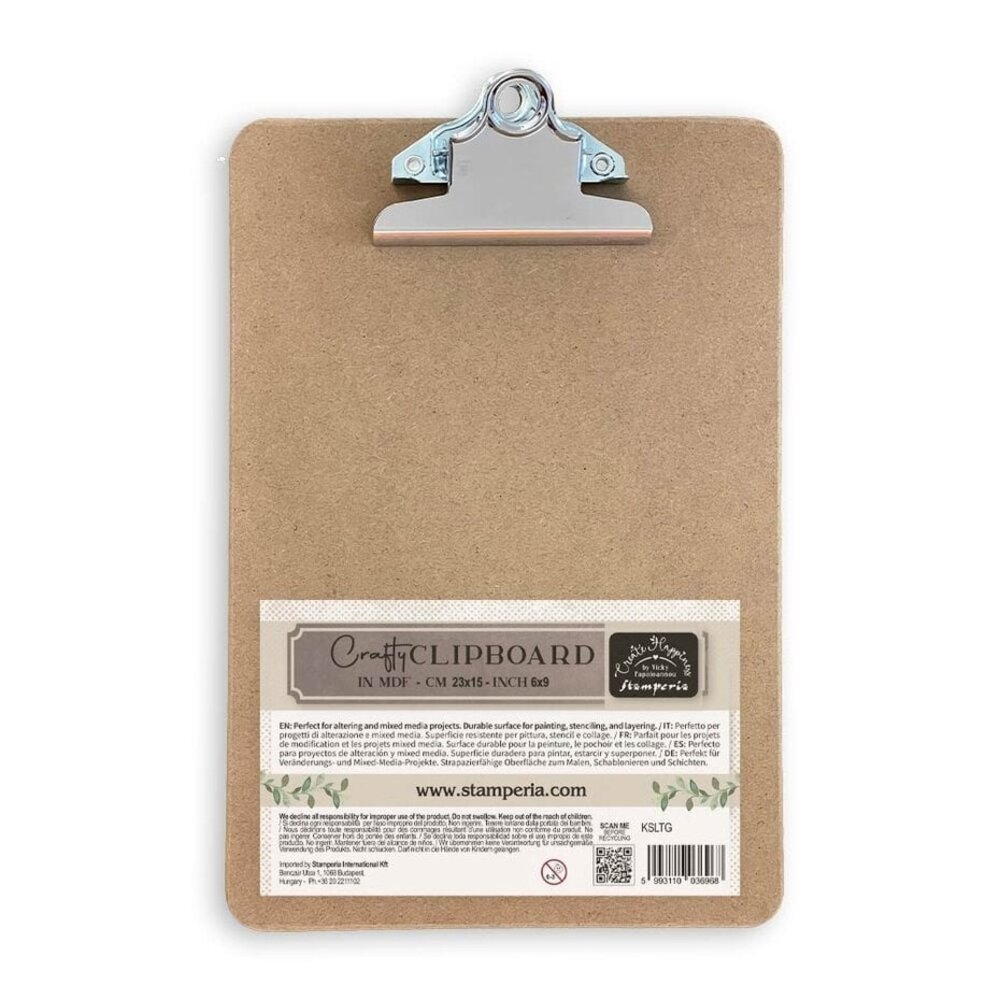 Stamperia Create Happiness 6x9 Inch Crafty Clipboard (KSLTG) Stamperia Create Happiness 6x9 Inch Crafty Clipboard (KSLTG)