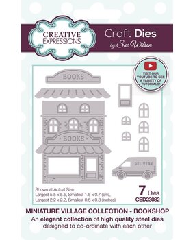 Creative Expressions Sue Wilson Craft Die Miniature Village Bookshop (CED23082) Creative Expressions Sue Wilson Craft Die Miniature Village Bookshop (CED23082)