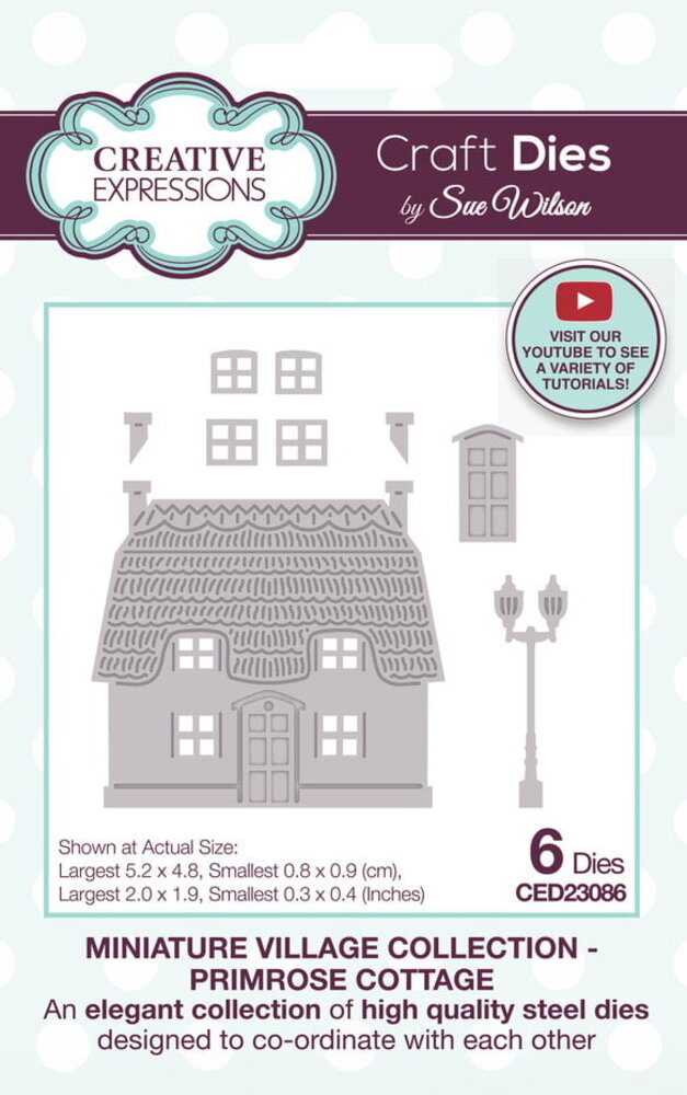 Creative Expressions Sue Wilson Craft Die Miniature Village Primrose Cottage (CED23086)