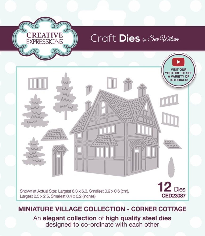 Creative Expressions Sue Wilson Craft Die Miniature Village Corner Cottage (CED23087)