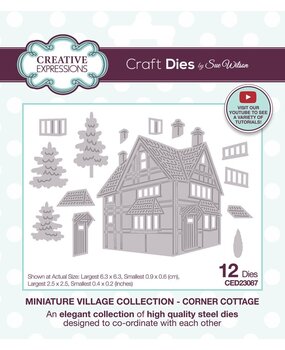Creative Expressions Sue Wilson Craft Die Miniature Village Corner Cottage (CED23087) Creative Expressions Sue Wilson Craft Die Miniature Village Corner Cottage (CED23087)