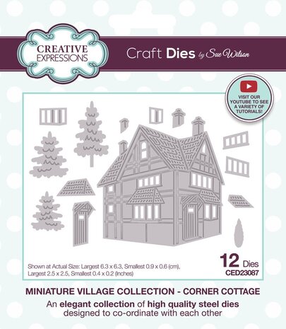 Creative Expressions Sue Wilson Craft Die Miniature Village Corner Cottage (CED23087)