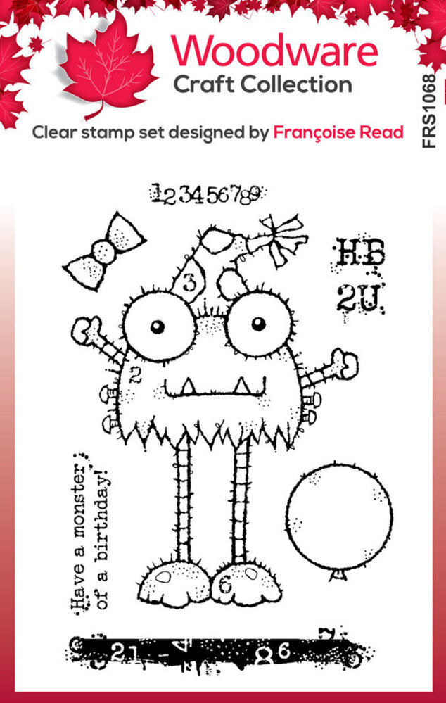 Woodware Birthday Monster Clear Stamps (FRS1068)
