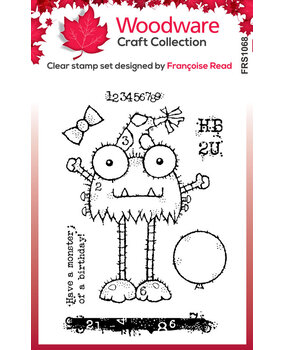Woodware Birthday Monster Clear Stamps (FRS1068)