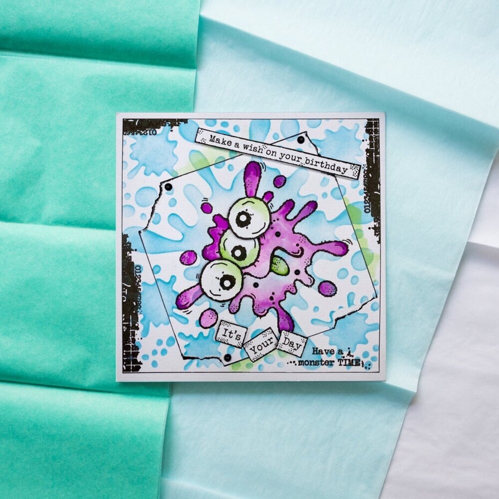 Woodware Blot Monster Clear Stamps (FRS1070) Woodware Blot Monster Clear Stamps (FRS1070)