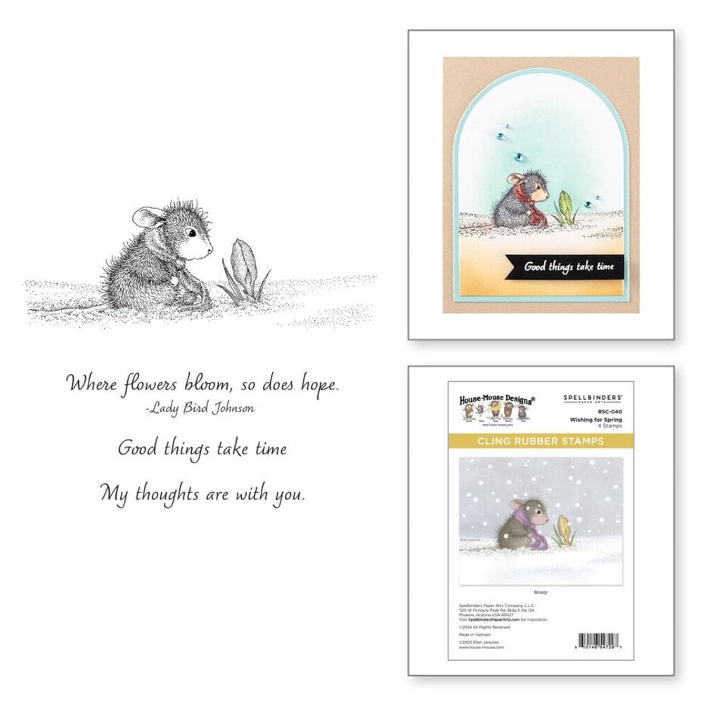 Spellbinders House-Mouse Designs Wishing for Spring Cling Rubber Stamp (RSC-040) Spellbinders House-Mouse Designs Wishing for Spring Cling Rubber Stamp (RSC-040)