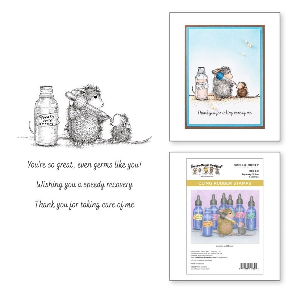Spellbinders House-Mouse Designs Squeaky Voice Cling Rubber Stamp (RSC-041) Spellbinders House-Mouse Designs Squeaky Voice Cling Rubber Stamp (RSC-041)