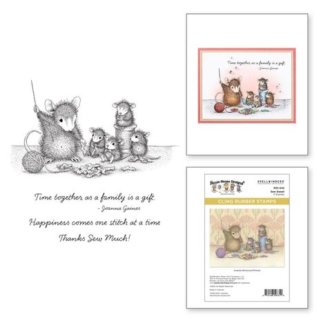 Spellbinders House-Mouse Designs Sew Sweet Cling Rubber Stamp (RSC-042) Spellbinders House-Mouse Designs Sew Sweet Cling Rubber Stamp (RSC-042)