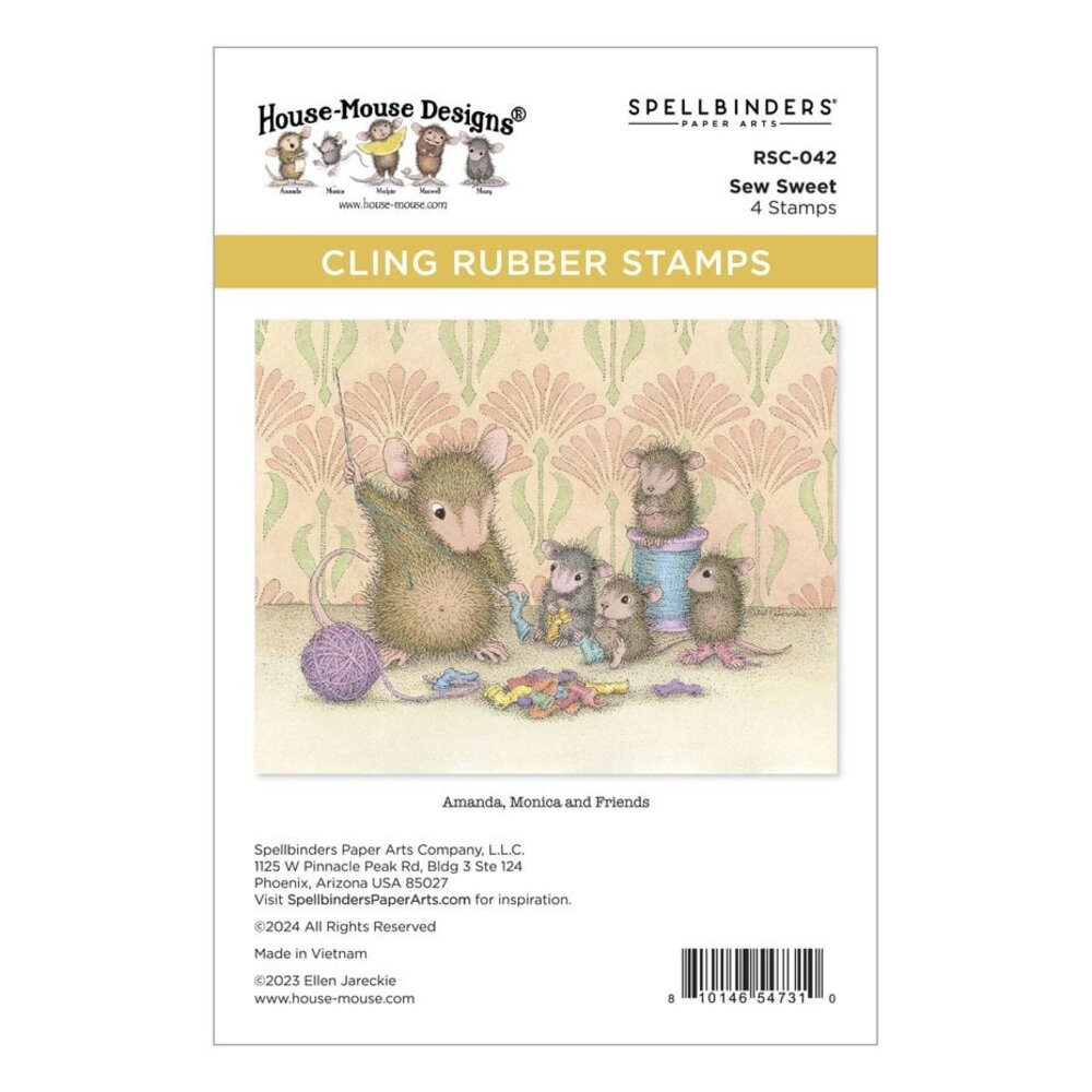 Spellbinders House-Mouse Designs Sew Sweet Cling Rubber Stamp (RSC-042) Spellbinders House-Mouse Designs Sew Sweet Cling Rubber Stamp (RSC-042)