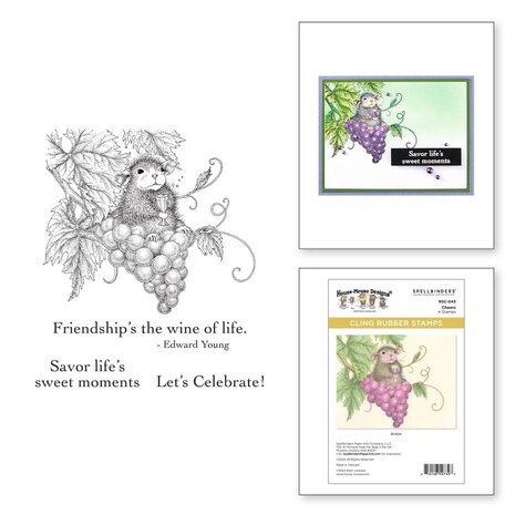 Spellbinders House-Mouse Designs Cheers Cling Rubber Stamp (RSC-043) Spellbinders House-Mouse Designs Cheers Cling Rubber Stamp (RSC-043)