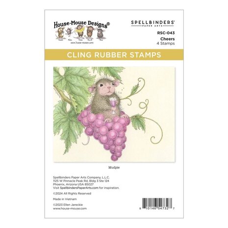 Spellbinders House-Mouse Designs Cheers Cling Rubber Stamp (RSC-043) Spellbinders House-Mouse Designs Cheers Cling Rubber Stamp (RSC-043)