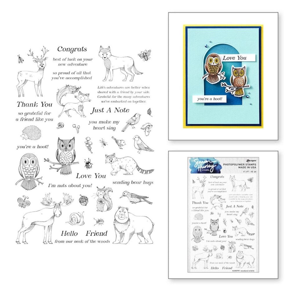 Spellbinders Woodland Wildlife Stamp and Die Bundle (BD-0915) Spellbinders Woodland Wildlife Stamp and Die Bundle (BD-0915)