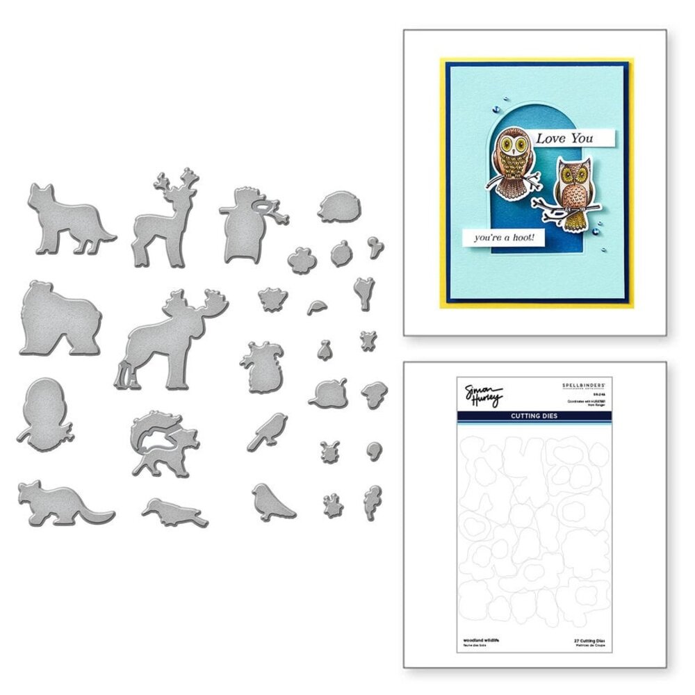 Spellbinders Woodland Wildlife Stamp and Die Bundle (BD-0915) Spellbinders Woodland Wildlife Stamp and Die Bundle (BD-0915)