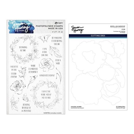 Spellbinders Everyday Wreaths Stamp and Die Bundle (BD-0916) Spellbinders Everyday Wreaths Stamp and Die Bundle (BD-0916)