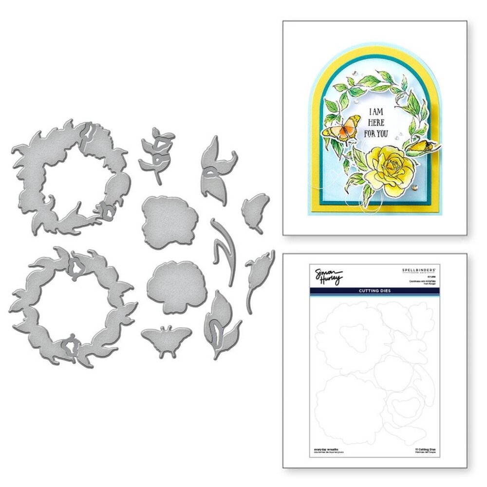 Spellbinders Everyday Wreaths Stamp and Die Bundle (BD-0916) Spellbinders Everyday Wreaths Stamp and Die Bundle (BD-0916)