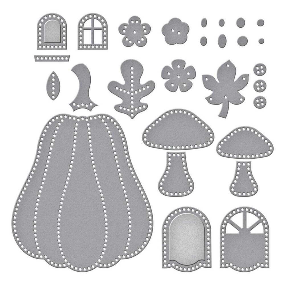 Spellbinders Felt Stitch & Create Felt Pumpkin Lane House Dies (S7-261) Spellbinders Felt Stitch & Create Felt Pumpkin Lane House Dies (S7-261)