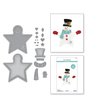 Spellbinders Felt Stitch & Create Felt Snowman Star Dies (S7-262) Spellbinders Felt Stitch & Create Felt Snowman Star Dies (S7-262)