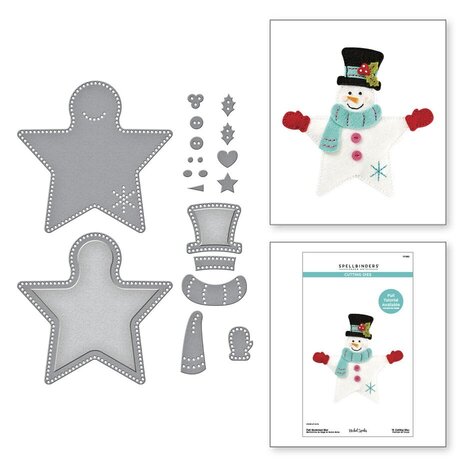 Spellbinders Felt Stitch & Create Felt Snowman Star Dies (S7-262) Spellbinders Felt Stitch & Create Felt Snowman Star Dies (S7-262)