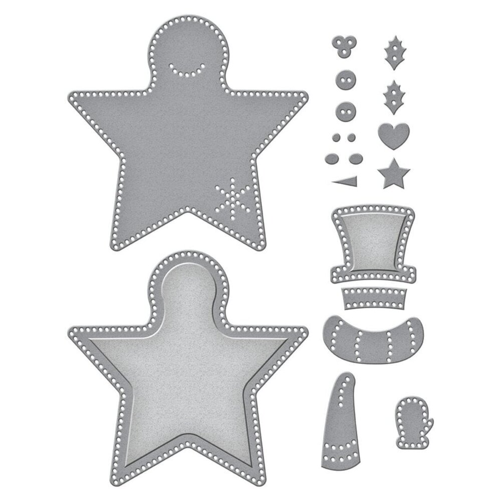 Spellbinders Felt Stitch & Create Felt Snowman Star Dies (S7-262) Spellbinders Felt Stitch & Create Felt Snowman Star Dies (S7-262)
