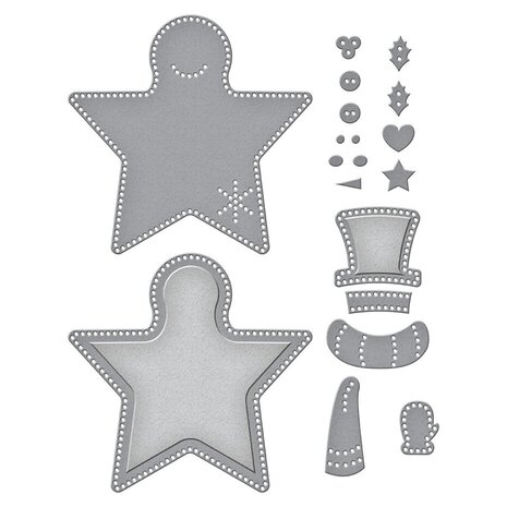 Spellbinders Felt Stitch & Create Felt Snowman Star Dies (S7-262) Spellbinders Felt Stitch & Create Felt Snowman Star Dies (S7-262)
