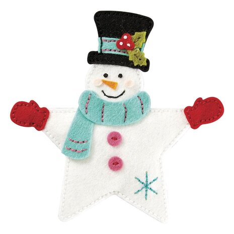 Spellbinders Felt Stitch & Create Felt Snowman Star Dies (S7-262) Spellbinders Felt Stitch & Create Felt Snowman Star Dies (S7-262)