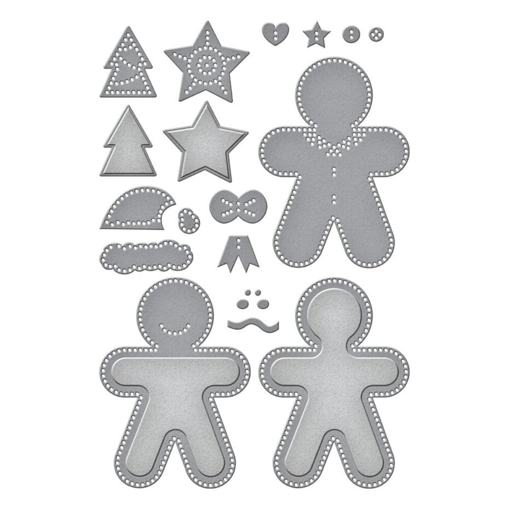 Spellbinders Felt Stitch & Create Felt Gingerbread Boy & Girl Dies (S7-265) Spellbinders Felt Stitch & Create Felt Gingerbread Boy & Girl Dies (S7-265)