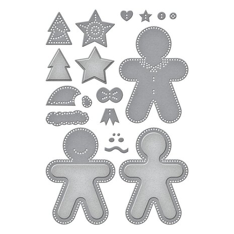 Spellbinders Felt Stitch & Create Felt Gingerbread Boy & Girl Dies (S7-265) Spellbinders Felt Stitch & Create Felt Gingerbread Boy & Girl Dies (S7-265)