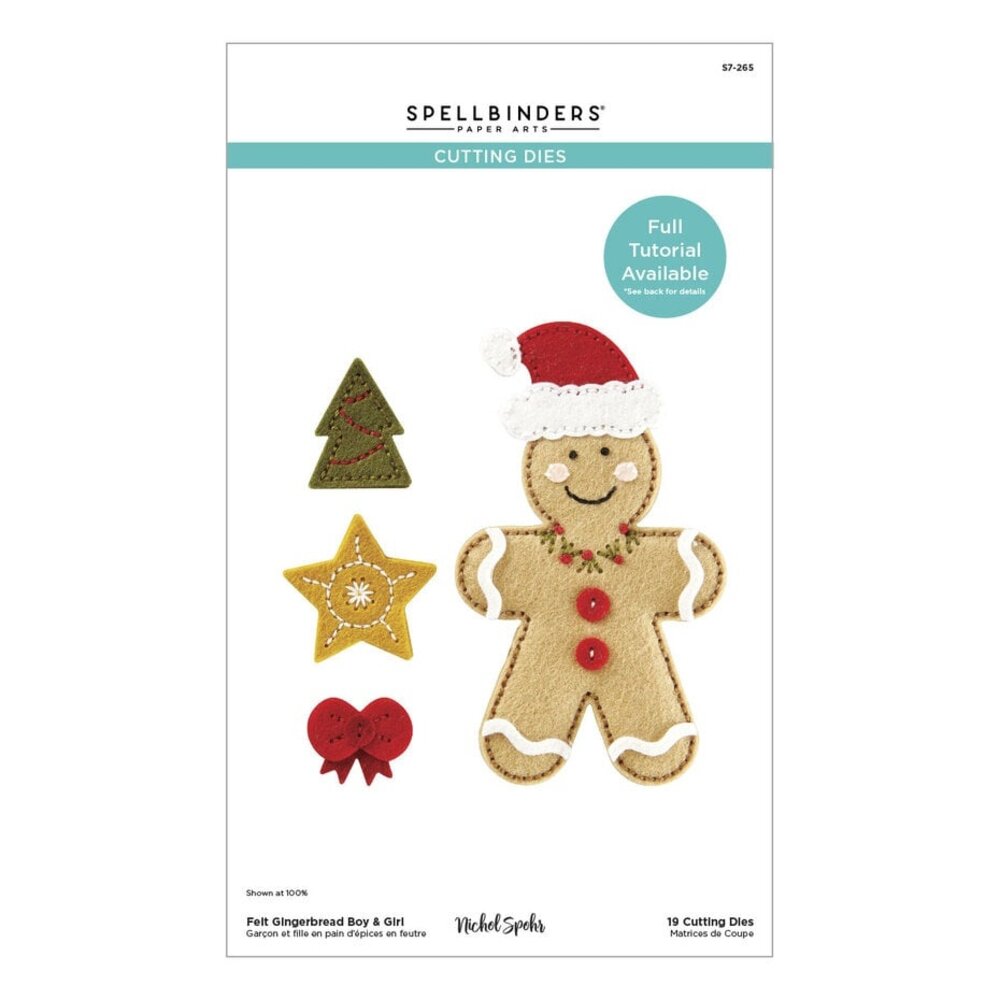 Spellbinders Felt Stitch & Create Felt Gingerbread Boy & Girl Dies (S7-265) Spellbinders Felt Stitch & Create Felt Gingerbread Boy & Girl Dies (S7-265)