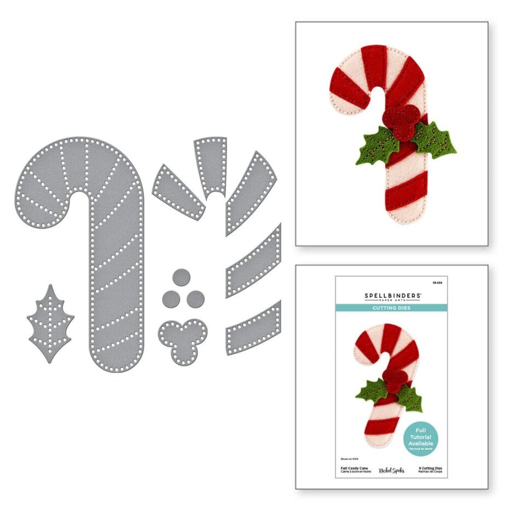 Spellbinders Felt Stitch & Create Felt Candy Cane Dies (S5-659) Spellbinders Felt Stitch & Create Felt Candy Cane Dies (S5-659)