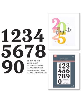 Spellbinders Color Mix Celebrations Bold Color Mix Numbers Press Plates (BP-243) Spellbinders Color Mix Celebrations Bold Color Mix Numbers Press Plates (BP-243)