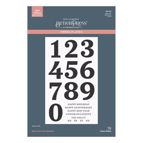 Spellbinders Color Mix Celebrations Bold Color Mix Numbers Press Plates (BP-243) Spellbinders Color Mix Celebrations Bold Color Mix Numbers Press Plates (BP-243)